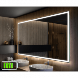 Зеркало с подсветкой по периметру для ванной Люмиро на батарейках (аккумуляторе)
